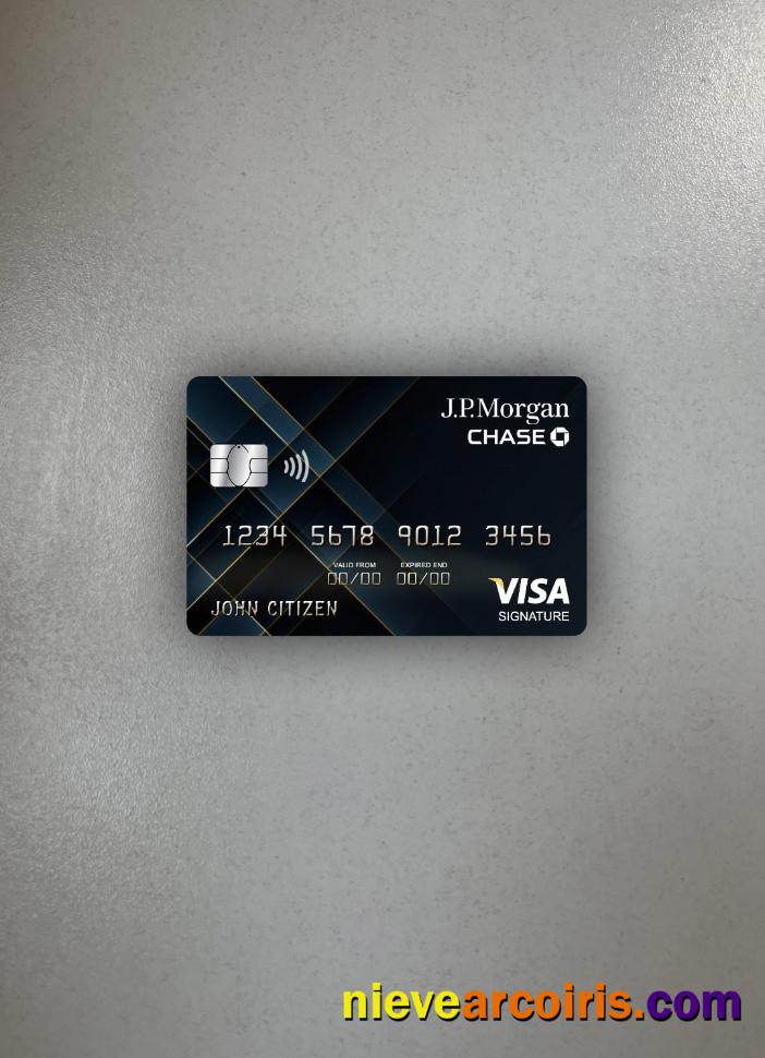 USA JP Morgan Chase bank visa signature card photolook